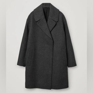 COS oversized wool-blend, menswear style overcoat